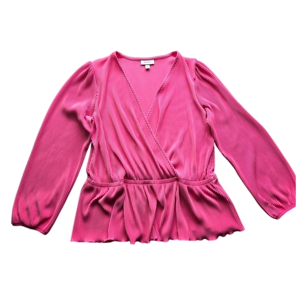 Chic Pink Women's V-Neck Blouse